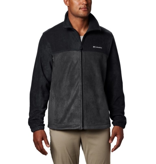 Black Grey Men's Columbia Steens Mountain 2.0 Fleece Jacket | TYQSDI-709