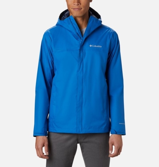 Blue Men's Columbia Watertigh Rain Jacket | LFOXZY-835