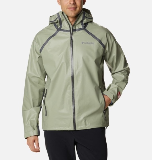 Green Men's Columbia OutDry Rain Jacket | XSOLFU-916