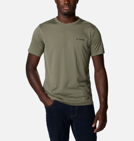 Green Men's Columbia Zero Rules T-Shirt | DMKUIW-138