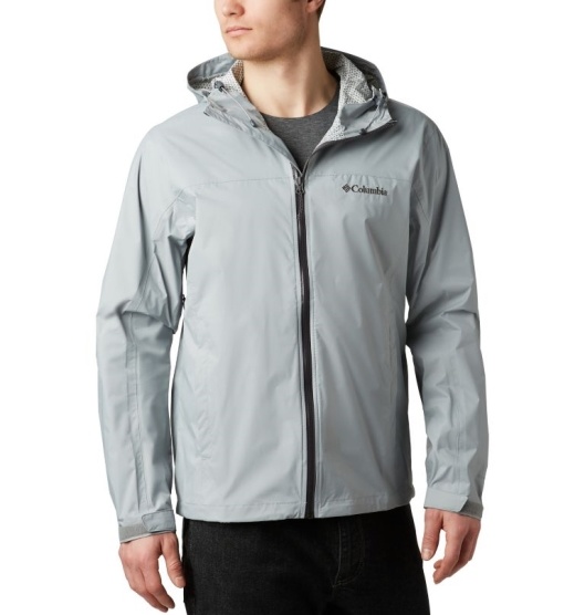 Grey Men's Columbia Omni-Tech Rain Jacket | DEKZCA-238