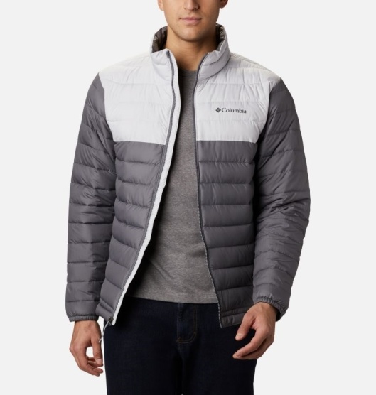 Grey Men's Columbia Powder Lite Insulated Jacket | YRGXND-702