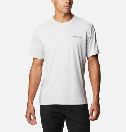 Grey Men's Columbia Zero Ice Cirro-Cool T-Shirt | RPKZIW-257
