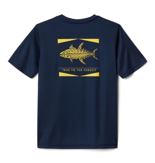 Navy Kids' Columbia PFG Shirts | IUYPEX-958