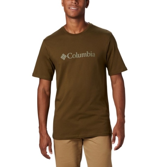 Olive Men's Columbia CSC Basic Logo T-Shirt | CGWYLR-463