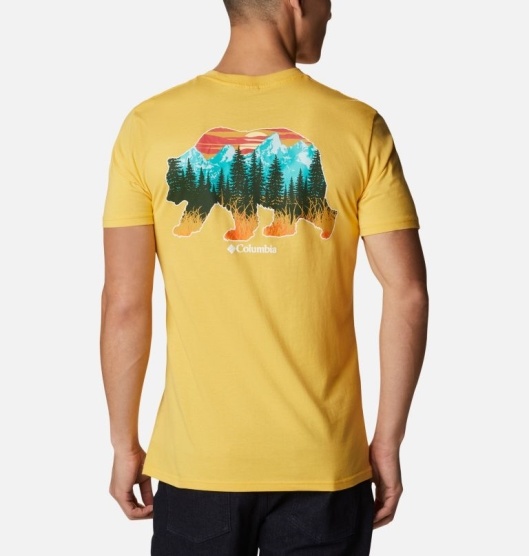 Yellow Men's Columbia PHG T-Shirt | AFXIGD-308