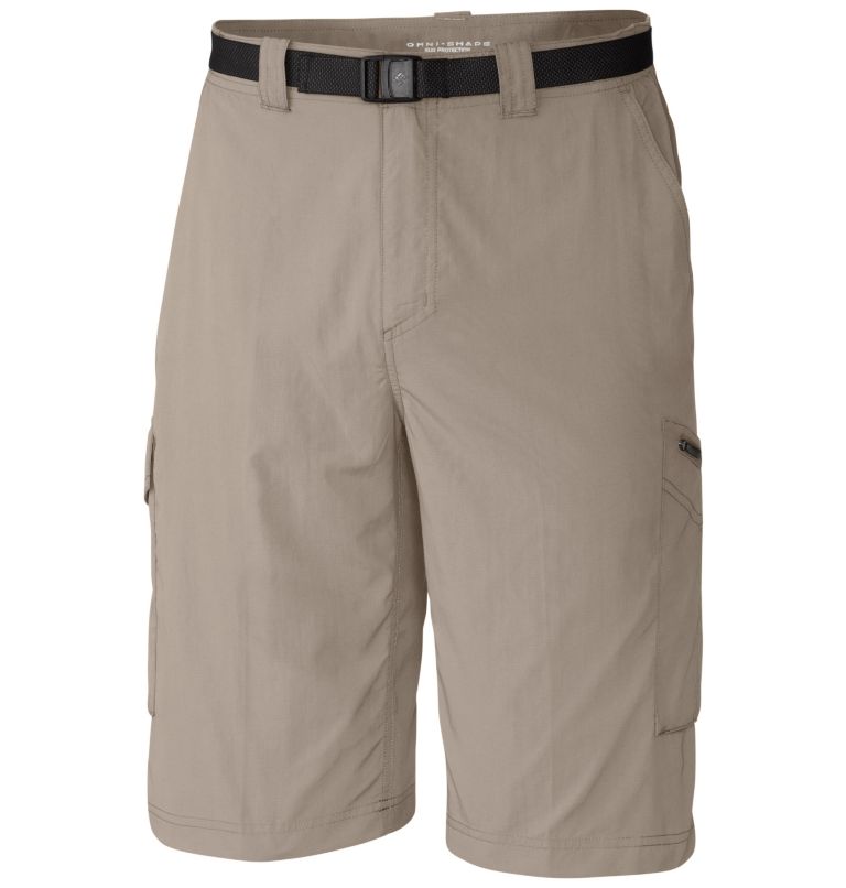 Khaki Men's Columbia Silver Ridge Shorts | FBTCZK-804